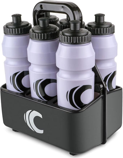 Cannon Sports 1 Liter Sports Water Bottle, BPA-Free, 34oz Capacity, Large Mouth, 2 lids (Straw & Squeeze) with Carrier, Great For Helmet Sports Such As Hockey, Lacrosse, Football, Boxing (Lavender)