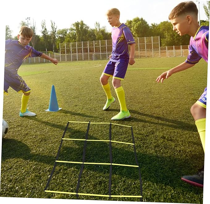 PartyKindom Portable Agility Ladder with Material for Soccer and Football Speed Training Footwork Ladder for Outdoor Agility Drills Compact Foldable Design for Athletes Coordination Exercises
