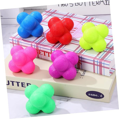 6 Pcs Hexagonal Reaction Training Balls for Baseball Fitness Agility and Reflex Improvement High Difficulty Hand Eye Coordination Equipment Lightweight for