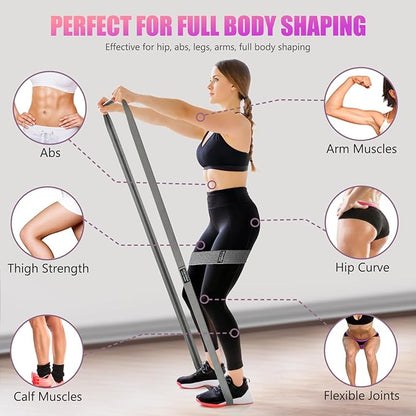 Resistance Bands for Working Out Set, 3 Pcs Pull Up Bands and 3 Pcs Assistance Bands with Door Anchor for Legs, Glutes, Hip, Fabric Loop Bands Workout Bands Resistance for Gym, Home, Office