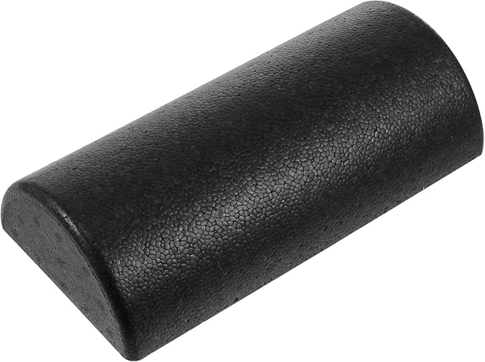 Epp Half-Round Yoga Roller Foam Massage Stick for Muscle, Black 30cm, Fitness Roller for Neck, Arm, Leg Massage and Exercise Therapy