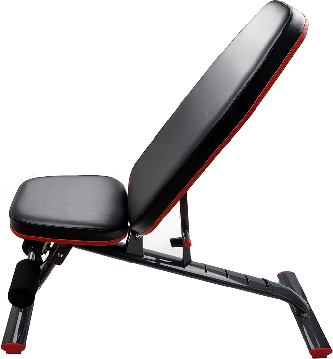 Fitvids Heavy Duty Adjustable and Foldable Utility Weight Bench for Upright, Incline, Decline, and Flat Exercise