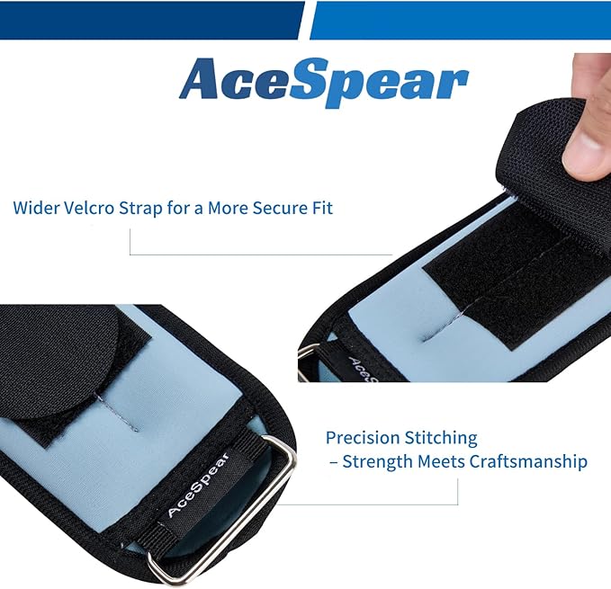 AceSpear Ankle Weights Sets for Men Women Kids 1lb 2lb 3lb 4lb 5lb Leg Weights Arm Wrist Weights Gym for Foot Exercise Training Workout Walking Jogging Yoga