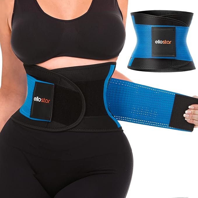ellostar Women's Waist Trainer: Sweat Band for Belly Fat, Tummy Control, Back Support, Workout Shapewear, Weight Loss Aid