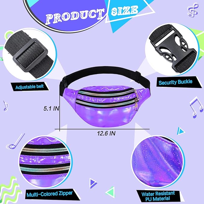 80s Neon Workout Costume Accessories Set 10 PCS Leg Warmers for Women 80s Headband Wristband Fanny Pack for Yoga Running