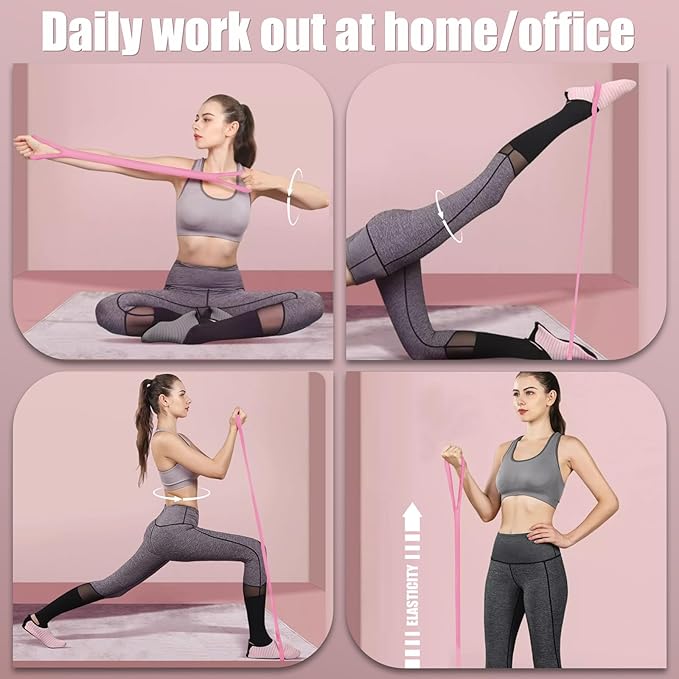 Figure 8 Resistance Band, Elastic Band, Stretch Bands, for Arm,Shoulder, Back,Leg Stretching, Upper Body Workout Equipment, Portable Home Office Elastic Ropes for Yoga, Pilates
