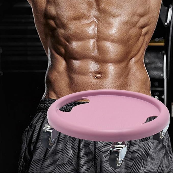 Abdominal Trainer Roller Disc, Fitness Roller Sliding Discs Ab Exerciser 4 Universal Wheels Abdominal Muscle Wheel Home Use for Men Women