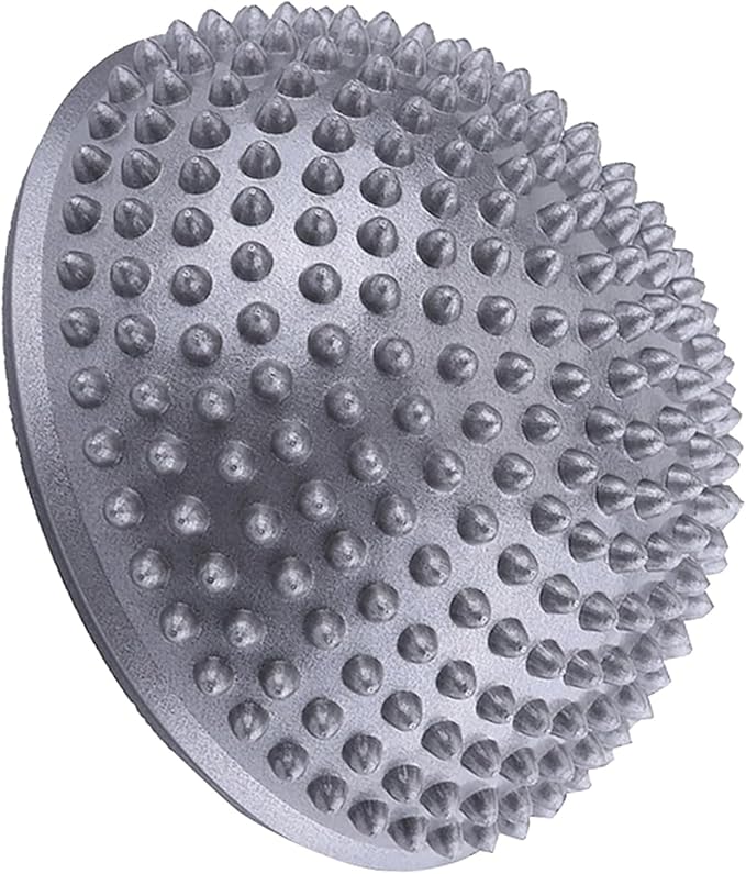 KIMISS PVC Yoga Half Ball Massager - Fitness Balance Exercise Trainer Foot Massage Ball with Massage Points (Silver)