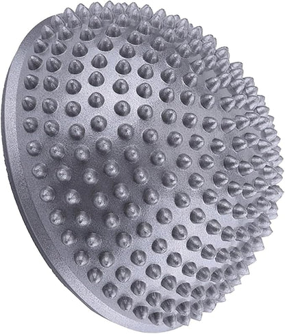 KIMISS PVC Yoga Half Ball Massager - Fitness Balance Exercise Trainer Foot Massage Ball with Massage Points (Silver)