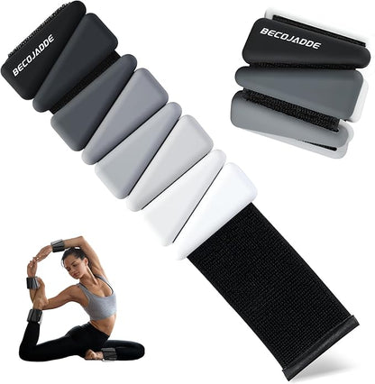 Ankle Weights for Women Wrist Weights Set of 2 (1 lb/2 lb Each) Adjustable Arm Leg Weight for Womens Men Suitable for Walking Swimming Running Pilates Yoga Gym