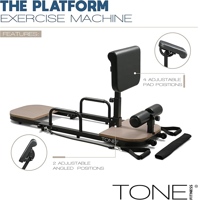 Tone Fitness Foldable Hip Thrust & Glute Exercise Machine | Adjustable Sissy Squat, Core & Leg Trainer | Multiple Colors