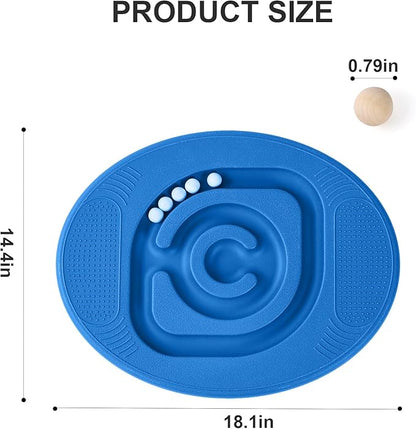 Kids Maze Balance Board - Wobble Trainer for Ski Surf Snowboard, Non-Slip Sensory Rocker Ages 3-12, Core Therapy & Skate Prep