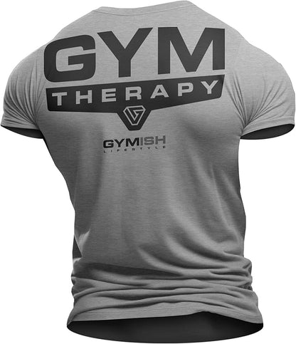 Gymish Lifestyle Gym Therapy Back Printed Men's Shirts Hardcore Gym Workout T-Shirt