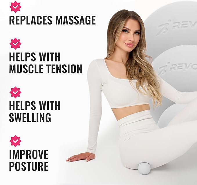 3 in 1 Massage Ball Set - Lacrosse Balls for Myofascial Release, Back Pain Relief, Face Fitness, Trigger Points, Yoga, Physical Therapy, Muscle Recovery and Soft Deep Tissue Massage (Gray)