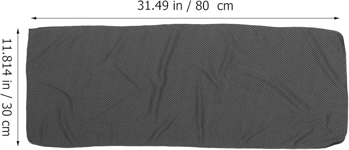 TOYANDONA Fast Drying Sports Towel for Gym and Outdoor Use, Lightweight Microfiber Sweat Absorbent Travel Towel Deep Gray Round Mesh Bag, Suitable for Hiking, Camping, Beach, Yoga,