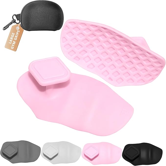 Silicone Gym Grips for Weight Lifting,Workout Gloves for Women Men Alternative,Anti Slip Gym Workout Grip,Rubber Gym Hand Grips-Weightlifting Grips Pad for Barbell,Pull Up,Ryptfit,Training