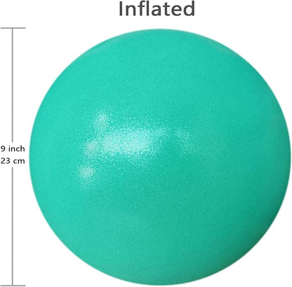 AppleRound Exercise Ball with Pump, 9-Inch Small for Pilates, Yoga, Core Stability - Choose: [Pack of 1 Ball + 1 Pump] or [Pack of 2 Balls + 1 Pump]