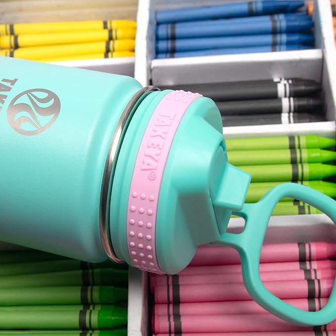 Takeya 18 oz Actives Stainless Steel Water Bottle with Straw Lid – Leakproof, Double-Wall Insulated, Keeps Drinks Cold 24 hrs/Hot 12 hrs, BPA-Free, Powder-Coated, Gym & Travel, Ombre Dream