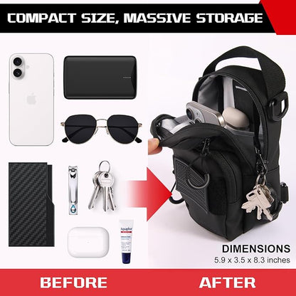 LEPHYON Magnetic Gym Bag, Small Gym Bag for Men & Women, Crossbody Sling Bags with Strong Magnets, USB Charging Port, Multi-Carry Design, Perfect for Travel Workout Sports, Best Gift for Fitness Lover