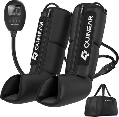QUINEAR Leg Recovery System for Athletes, Air Compression Recovery Boots Massager for Circulation and Pain Relief - 9 Intensities 60-140 mmHg - FSA-HSA Eligible