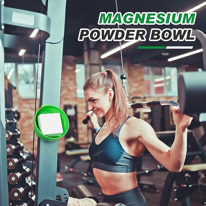 Gym Chalk Bowl Magnetic Weightlifting Chalk Holder Workout Bucket Chalks Blocks for Weightlifting Multi Position Storage Bowl Container Accessory, Curved Magnetic Nuts and Bolts Tray