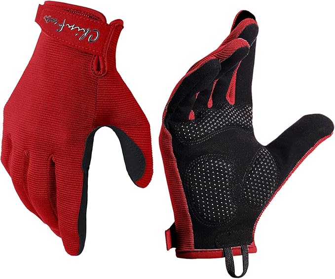ChinFun Full Finger Workout Gloves for Men Breathable Gym Exercise Weight Lifting Gloves Full Palm Protection Deep