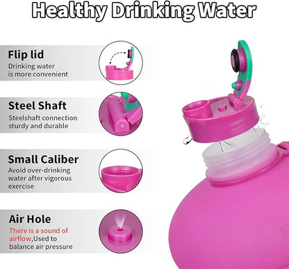 TOOFEEL 1 Gallon Water Bottle,Leakproof,Bpa Free,Dishwasher Safe,128 oz Large Water Jug wiht Handle,Travel & Camping & Sports & Gym Water Bottle For Men and Women - Sky and Sea