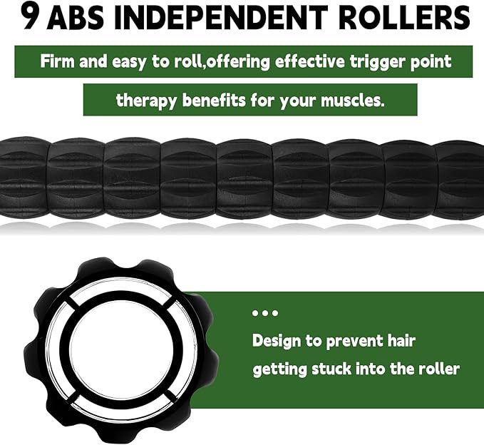 Massage Roller Stick,Muscle Roller Stick for Athletes,Liposuction Massage Roller for Lymphatic Drainage, for Relief Muscle Soreness, Trigger Points, Help Runner Legs, Back Recovery by INSCOOL