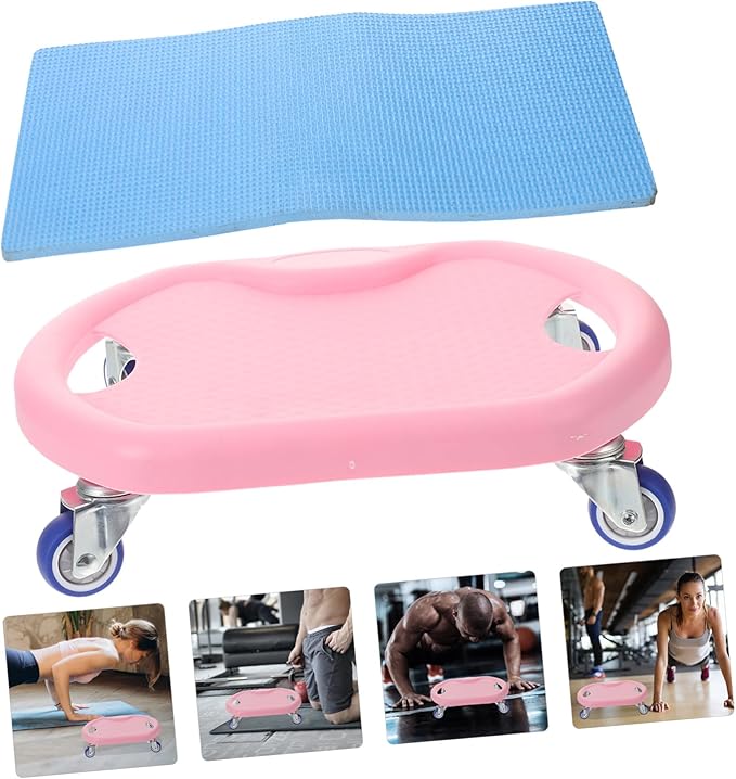 Happyyami Abdominal Sliding Disc with Roller Exercise Sliders for Home Workout Quiet Fitness Discs for Core Strength Compatible with Resistance Bands Easy to Clean and Use