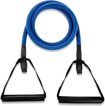 Champion Sports XP Resistance Tube Band – Heavy, Blue – Strength Training, Stretching, Rehab, Home Workout