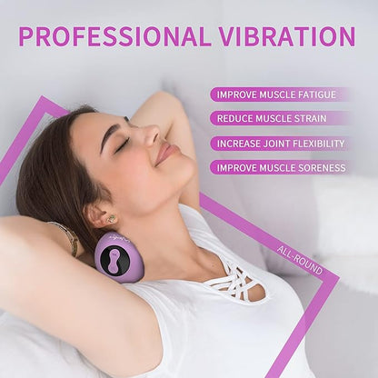 Heating Vibrating Peanut Massage Ball - 5 Intensity Levels & 1 Heat Mode - Foam Roller Double Lacrosse Ball - Deep Tissue Trigger Point Therapy - Handheld, Mobility, Rechargeable (Purple)