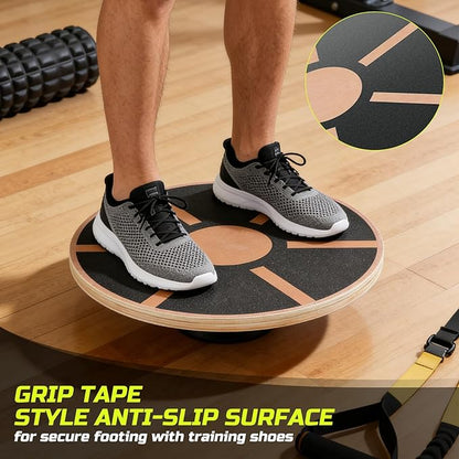 Wobble Aerobic Step Platform Balance Board with Non-skid Tpr Bump Surface, 360 Rotation for Stability Training, Versatile Home Gym Exercise Workout Step Aerobics Platform