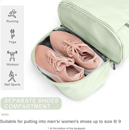 coofay Gym Backpack For Women Waterproof Backpack With Shoe Compartment Lightweight Travel Backpack Sports Backpacks Small Gym Bag