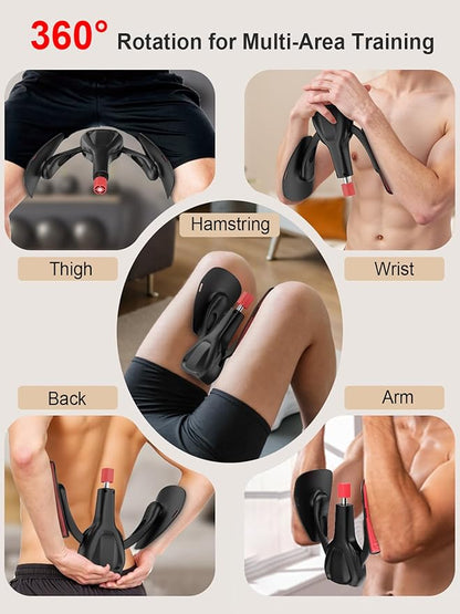 Pelvic Floor Exercise Devices 77 lb Adjustable Kegel Inner Thigh Exerciser and Hip Trainer Workout Equipment for Home Postpartum Recovery Women Men, with Band