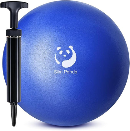 Slim Panda Pilates Ball, 9 Inch Small Exercise Ball, Anti Burst Mini Yoga Ball for Stability, Workout, Barre, Core Strength, Physical Therapy, Balance, Stretching