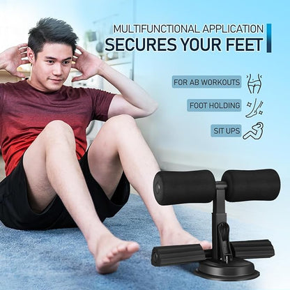 Adjustable Sit up Bar with Strong Suction Cups Foot Holder for Home Core Training and Abdominal Workout Equipment Multifunctional Fitness Auxiliary Device