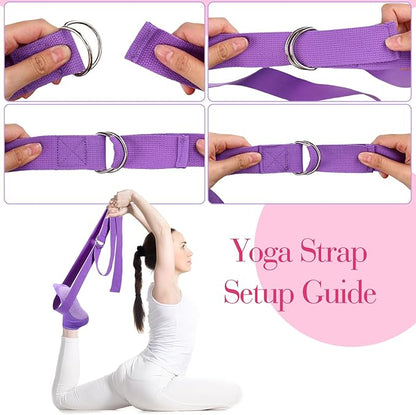Poen Pilates Equipment Kit for Home Workout Pilates Ring and Ball Set for Women 12'' Circle Yoga Fitness Essentials Kit with Resistance Bands, Yoga Strap, Socks,Bag
