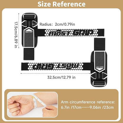 Drip Glue Non-Slip Wrist Straps for Weightlifting, 2-in-1 Lifting Straps with D Rings for Cable Machine Workout, 10mm Neoprene Padded Wrist Wraps for Weight Lifting Deadlift