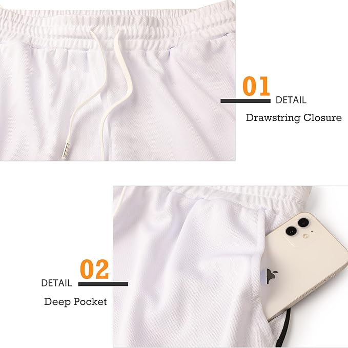 Surenow Mens Running Gym Shorts 3 Inch Breathable Lightweight Athletic Sport Shorts Training Workout Shorts with Pockets