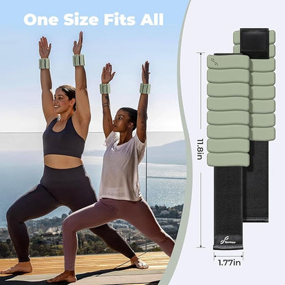 Sportneer Ankle & Wrist Weights Set of 2 (1LB/2LB Each) for Women Men Comfortable Arm Leg Weight for Pilates, Running, Walking, Workout, Yoga, Water Aerobics, Pool Exercises