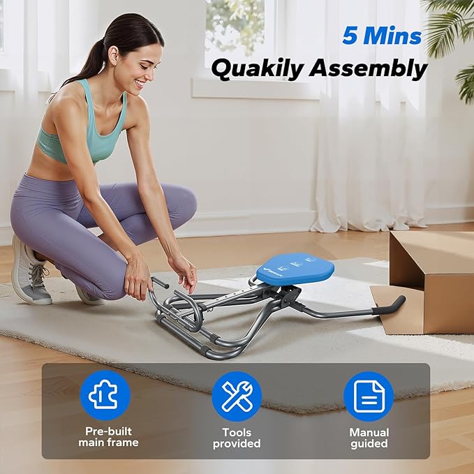 MERACH Ab Machine, All in One Ab Lounge for Core, Balance Workout and Inversion, Easy Set up & Foldable Ab Crunch Machine,300 LBS Loading Capacity Abswing Sit Up Exercise Equipment at Home Gym