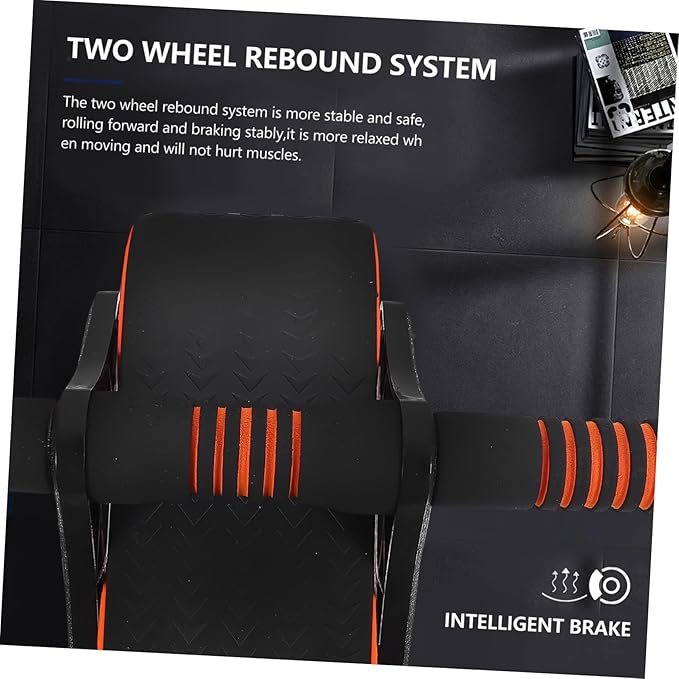 TOYANDONA Ab Roller Wheel with Triangular Support for Core Workout Stable Abdominal Wheel Exercise Equipment for Home Gym Strengthen Back Shoulders Arms Suitable for Beginners and Advanced