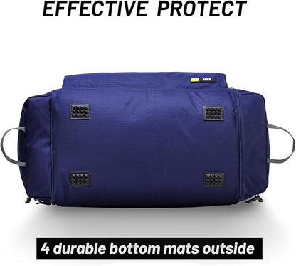 MIER Large Gym Bag for Men Sports Duffle Bag with Shoe Compartment 60L Lightweight Duffel Bags for Workout Fitness Travel, Blue