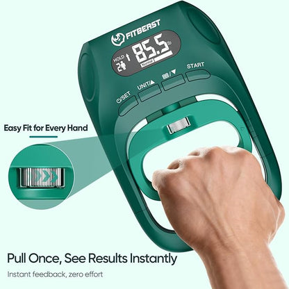 FitBeast Grip Strength Tester Set with Hand Strengthening Tools – Track Progress, Build Strength & Support Hand Recovery (3-in-1 Kit)