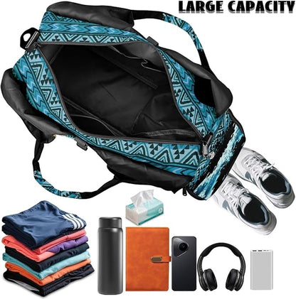 Gym Bag with Yoga Mat Holder Large Tote Bag With Multi Pockets for Women Men Dry Wet Separated Pocket Carryall Yoga Tote Bag for Pilates Travel Workout Office
