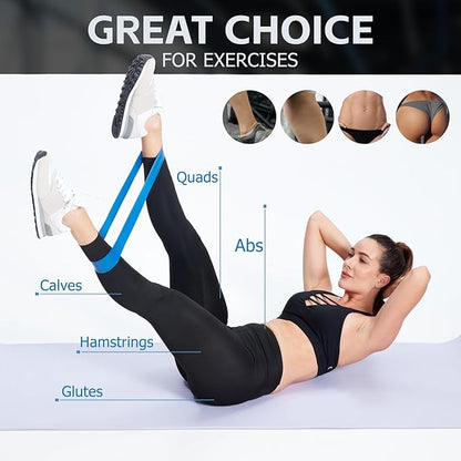 5 Pcs Loop Resistance Bands, Exercise Bands for Women Men, mini Excercise Bands for Working Out, Workout Bands for Fitness, Stretching, Strength Training, Physical Therapy