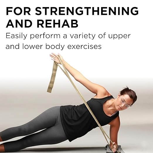 THERABAND CLX Resistance Band 2-Pack, Super Heavy & Max Workout Bands with Loops, 5′ Non-Latex Exercise Bands for Home, Gym, Travel, Full-Body Training, Silver & Gold