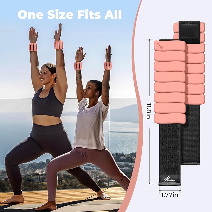 Sportneer Ankle & Wrist Weights Set of 2 (1LB/2LB Each) for Women Men Comfortable Arm Leg Weight for Pilates, Running, Walking, Workout, Yoga, Water Aerobics, Pool Exercises