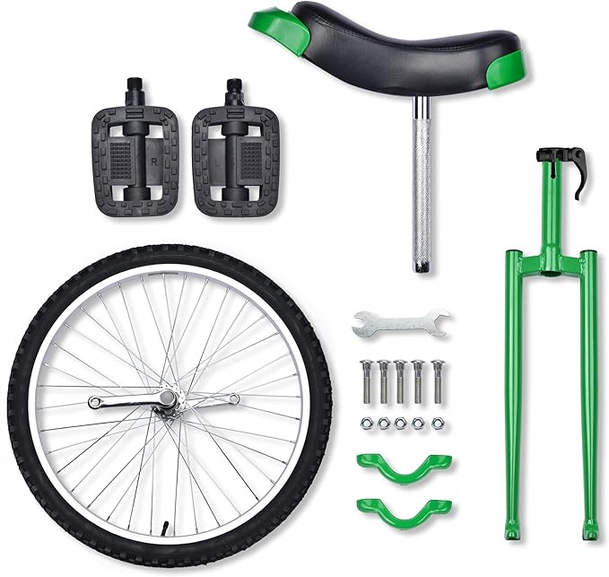 AW 16/18/20/24 Inch Wheel Outdoor Unicycle Adjustable Seat Exercise Bicycle Fit Adults Kids Outdoor Sports Fitness Exercise, for Choice