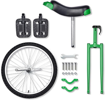 AW 16/18/20/24 Inch Wheel Outdoor Unicycle Adjustable Seat Exercise Bicycle Fit Adults Kids Outdoor Sports Fitness Exercise, for Choice